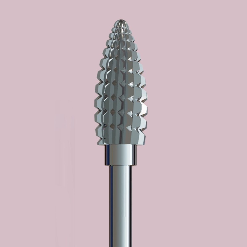Hard metal cutter - flame-shaped 6 mm