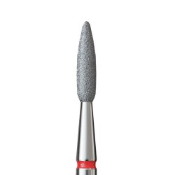 Diamantová fréza na kožičku - jemný, dlhý plameň 2,3 mm