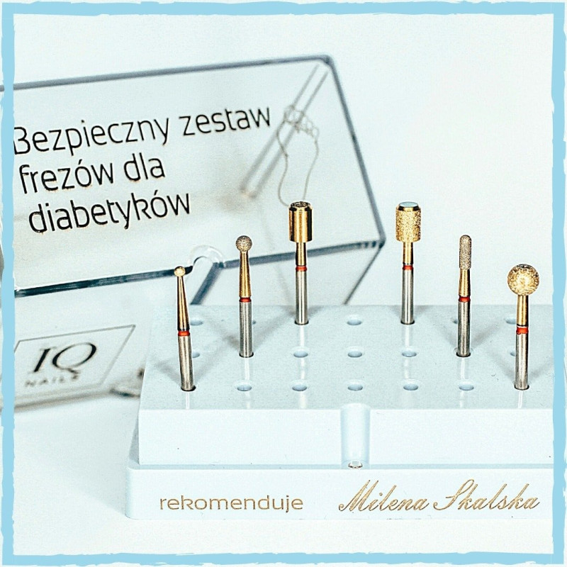 Bezpieczny Zestaw Frezów Podologicznych dla Diabetyków by Milena Skalska